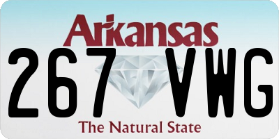 AR license plate 267VWG