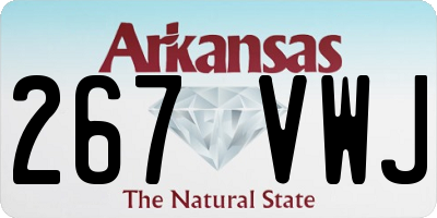 AR license plate 267VWJ