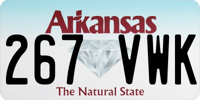 AR license plate 267VWK