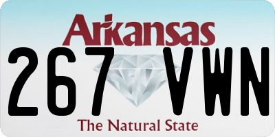 AR license plate 267VWN