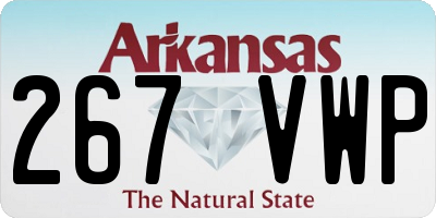 AR license plate 267VWP