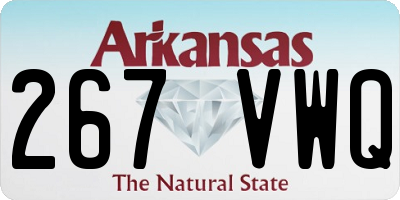 AR license plate 267VWQ