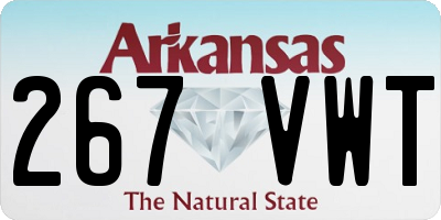 AR license plate 267VWT