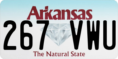 AR license plate 267VWU