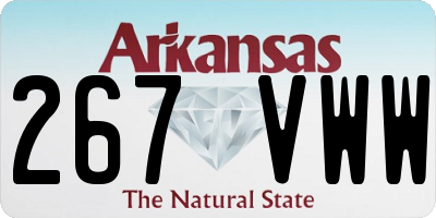 AR license plate 267VWW