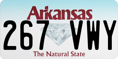 AR license plate 267VWY