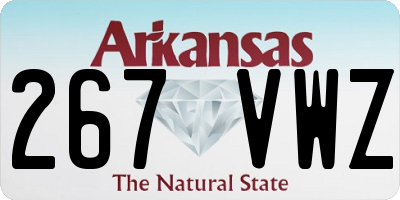 AR license plate 267VWZ