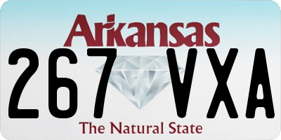 AR license plate 267VXA
