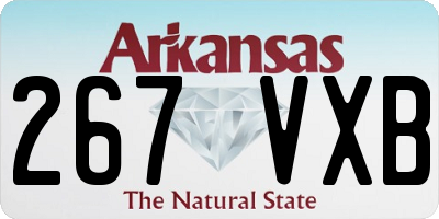 AR license plate 267VXB