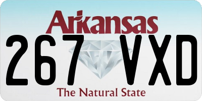 AR license plate 267VXD