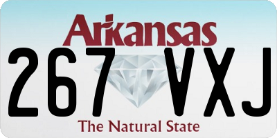 AR license plate 267VXJ