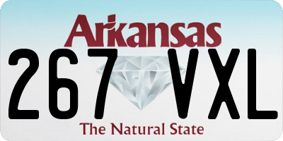 AR license plate 267VXL
