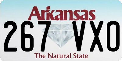 AR license plate 267VXO
