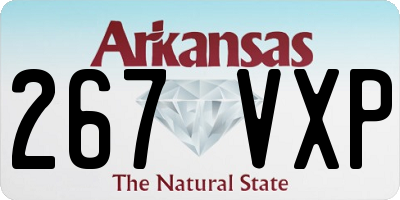 AR license plate 267VXP