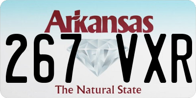 AR license plate 267VXR