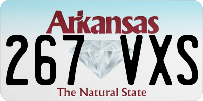 AR license plate 267VXS