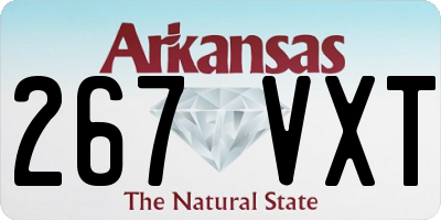 AR license plate 267VXT