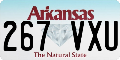 AR license plate 267VXU
