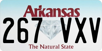 AR license plate 267VXV