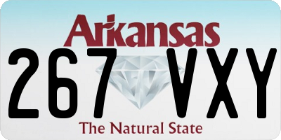 AR license plate 267VXY