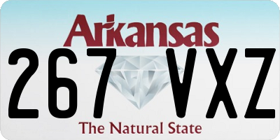 AR license plate 267VXZ