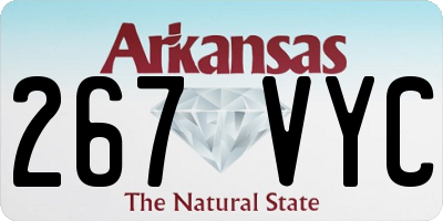 AR license plate 267VYC