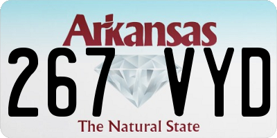 AR license plate 267VYD