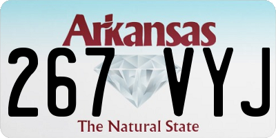 AR license plate 267VYJ