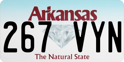 AR license plate 267VYN