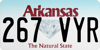 AR license plate 267VYR