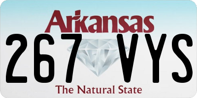 AR license plate 267VYS