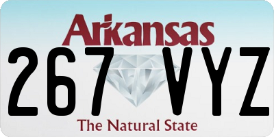 AR license plate 267VYZ