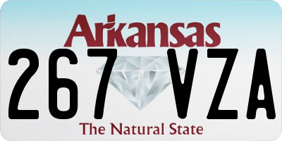 AR license plate 267VZA