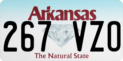 AR license plate 267VZO