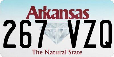 AR license plate 267VZQ