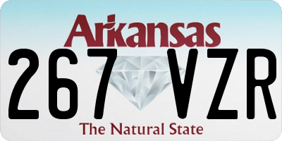 AR license plate 267VZR