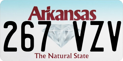 AR license plate 267VZV