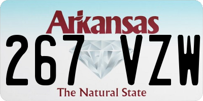 AR license plate 267VZW