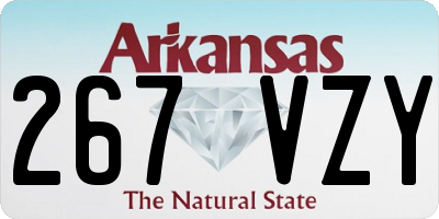 AR license plate 267VZY