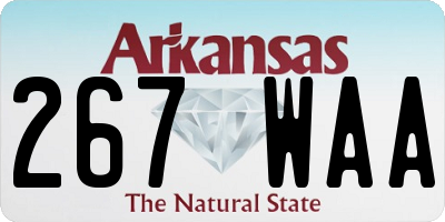 AR license plate 267WAA