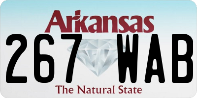 AR license plate 267WAB