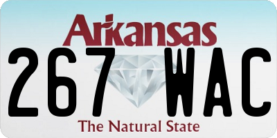 AR license plate 267WAC