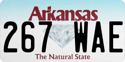 AR license plate 267WAE