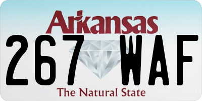 AR license plate 267WAF