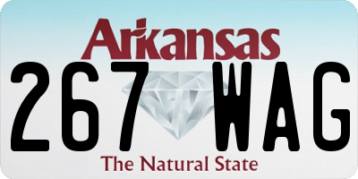 AR license plate 267WAG