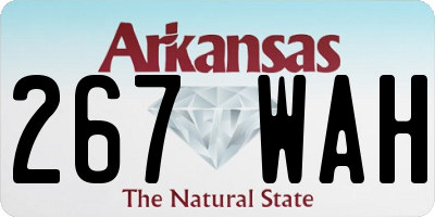 AR license plate 267WAH
