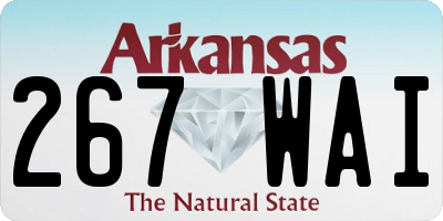 AR license plate 267WAI