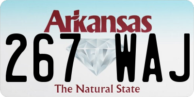 AR license plate 267WAJ