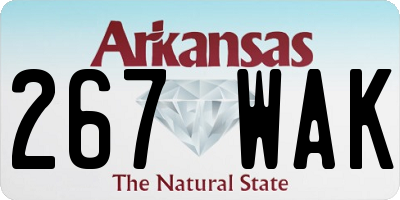 AR license plate 267WAK