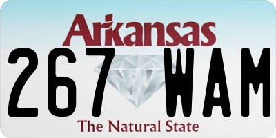 AR license plate 267WAM